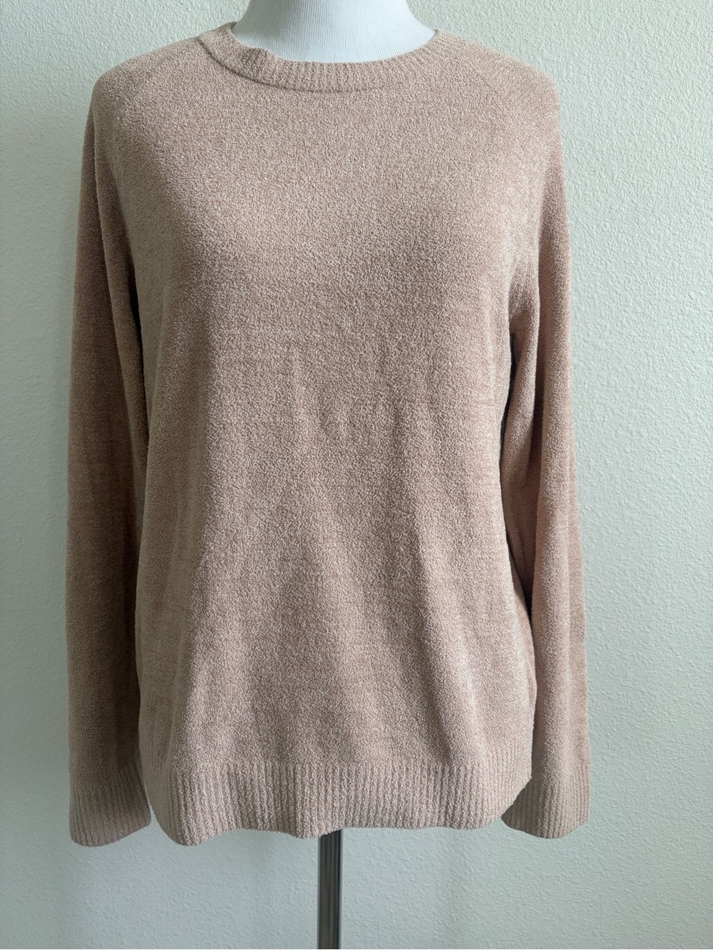 Barefoot Dreams Cozy Crewneck Sweater in tan